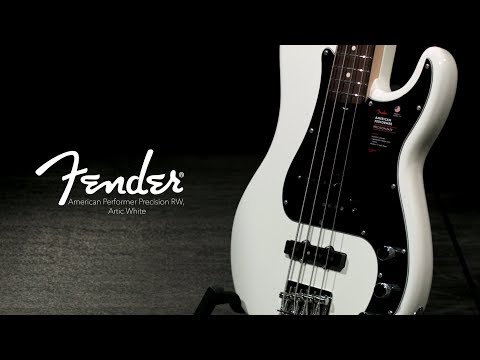 Бас-гитара FENDER AMERICAN PERFORMER PRECISION BASS RW ARCTIC WHITE - фото 1 - id-p2743527364