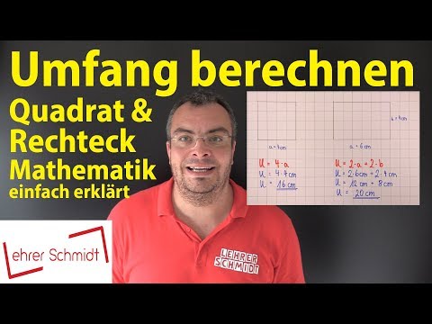 Calculate perimeter - square or rectangle | Lehrerschmidt - simply explained!