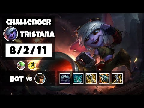 Tristana Bot Lane 11.8 Challenger Gameplay Replay S11 (8/2/11) - KOREAN