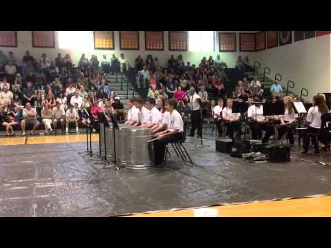 East Lincoln Middle School Eighth Grade Band Precussion Ensemble- Fresh Trash