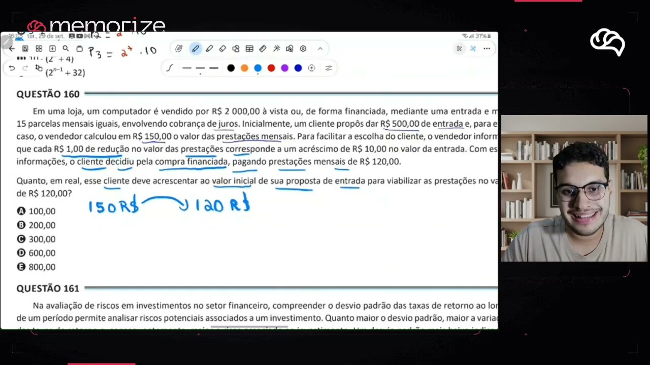 Resolução em Vídeo — Questão 160 ENEM 2025 Belém