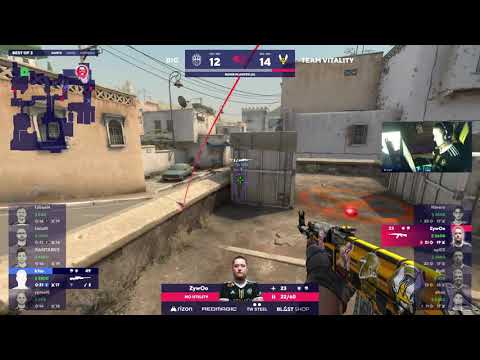 ZywOo dirty 1v3 ak-47 clutch against BiG @dust2 | BLAST Premier: Spring 2020