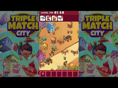 Triple Match City Level 296 (Extra Hard Level) - Find hidden objects