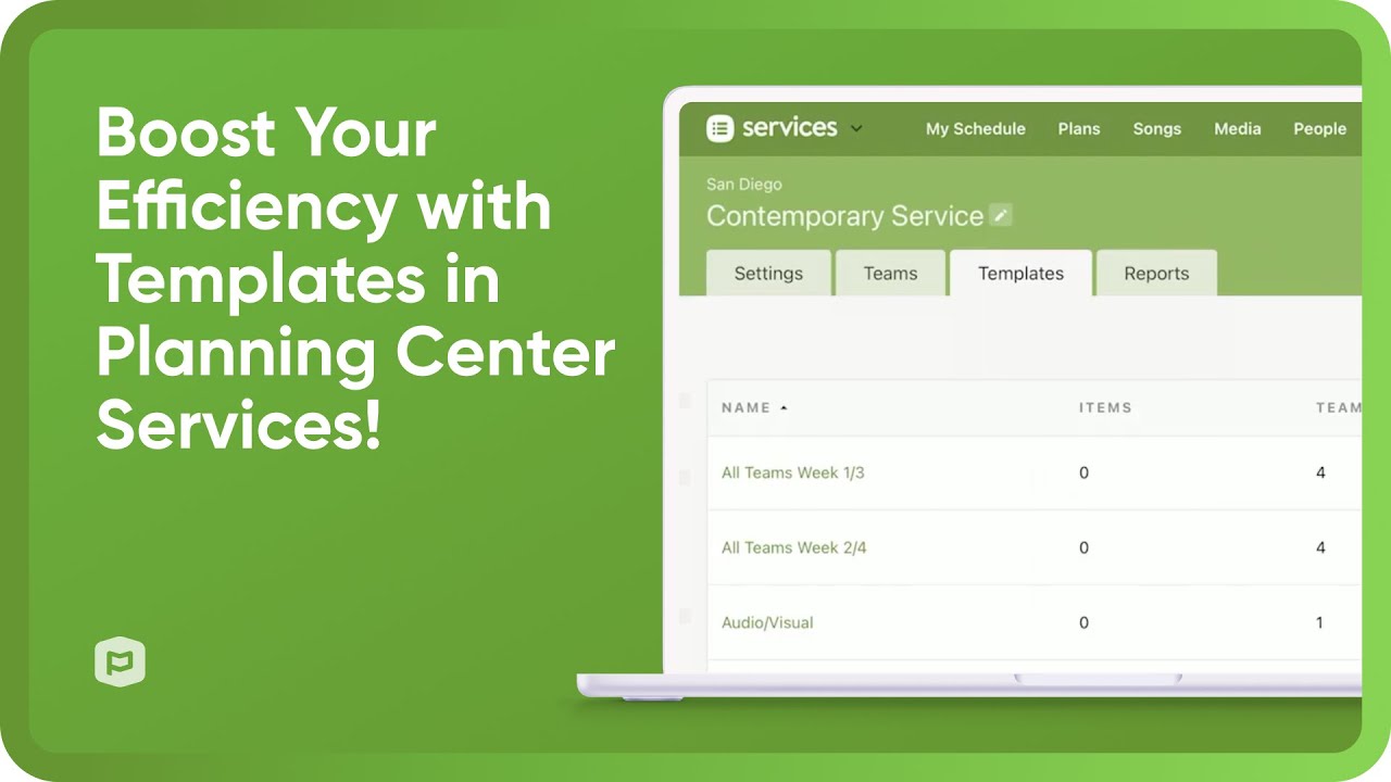 Boost Your Efficiency with Templates in Planning Center Services!