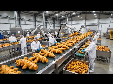 Inside a Modern Turmeric Factory: From Fresh Harvest to Premium Powder (Full Process)