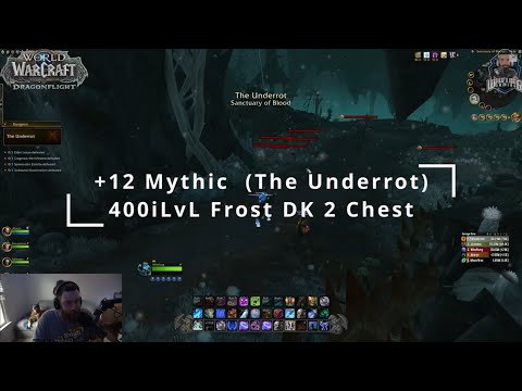 Mythic +12 "The Underrot" Only 400 iLvL (Frost DK PoV) 2 Chest #viral #video #gameplay