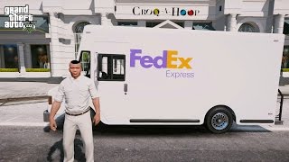 GTA 5 REAL LIFE MOD#113-FEDEX DELIVERY JOB