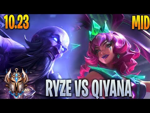 Ryze vs Qiyana - Mid - Challenger 10.23