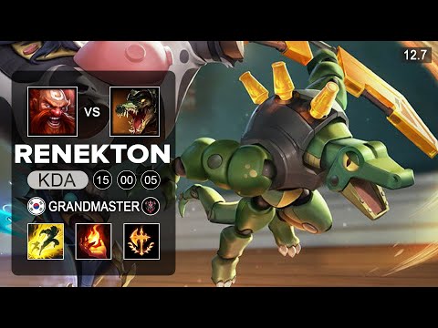 Renekton vs Gragas Top - KR Grandmaster - Patch 12.7 Season 12