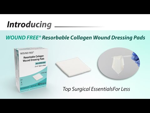 WOUND FREE Resorbable Collagen Wound Dressing Pads