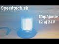 LED maják 12/24V - biely / 128x1,5W LED / ECE R10 / magnet (ø190x157mm) - Video Youtube