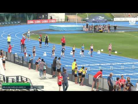 Girls Under 10 60m Hurdles H10 - 2020 State Combined Events Championships // LAVicTV