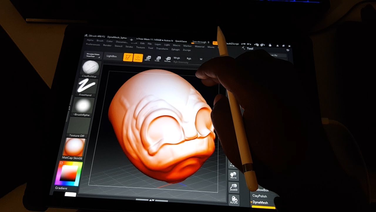 Using Zbrush on iPad Pro with Apple Pencil, Duet Display & Tablet Pro