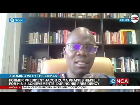 Jacob Zuma zooms into his achievements during his presidency