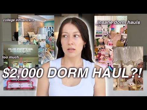 INSANE College Dorm Hauls Are Out Of Control?! *$2,000 Hauls, College Influencers, etc*