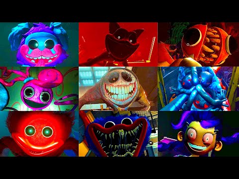 Poppy Playtime Chapter 1,2,3,4,5 : All Jumpscares (Showcase) | Poppy Playtime Chapter 1 to 5