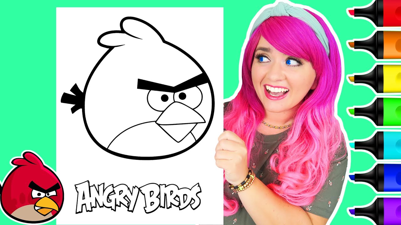 Coloring Angry Birds Red Coloring Page | Ohuhu Art Markers