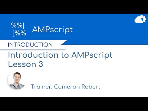 AMPscript Lesson 3: Dynamic Email Content using AMPscript in Salesforce Marketing Cloud