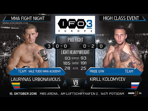 IRON FIGHTERS 3 O. - LAURYNAS URBONAVICIUS vs. KIRILL KOLOMYCEV - HIGH CLASS EVENT - Full PRO Fight