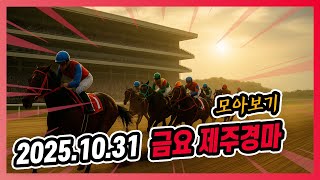 2025년 10월 31일 금요 제주경마 전체경주 모아보기