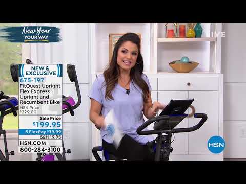 FitQuest Flex Express Upright and Recumbent Bike with Re...