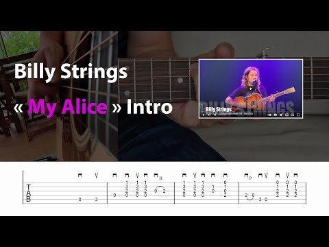 How to play "My Alice" (live version) intro of Billy Strings - Guitar Lesson with Tab
