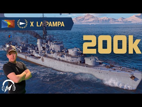 200K DAMAGE CARRY! La Pampa DOMINATES in World of Warships | Epic Team Victory