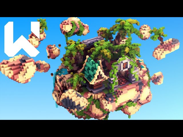 Tropical Floating Island Hub / Spawn (or Skyblock) 150x150 Minecraft Map