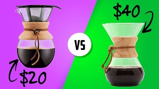 Chemex vs Bodum  - Pour Over Coffee Makers Compared