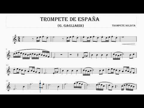 Trompete de Espanha - Trompete Em Sib! #partituras  #music #trumpet #trompete #score