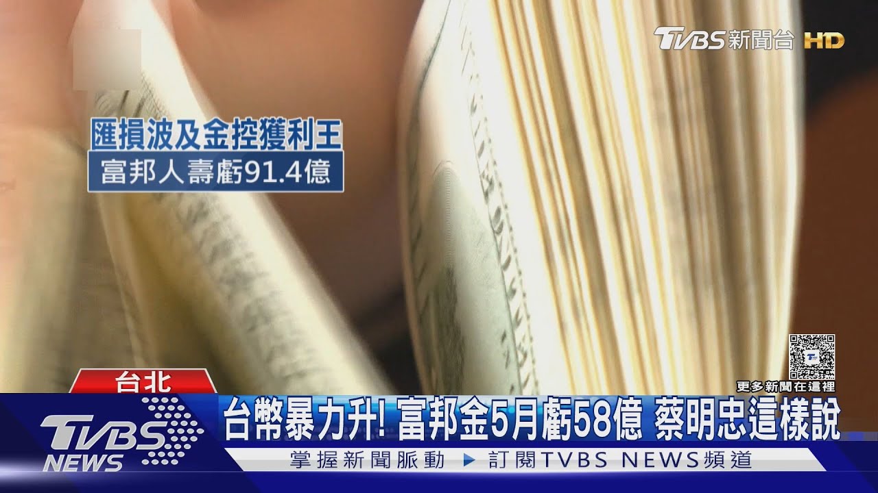 台幣暴力升!富邦金5月虧58億 蔡明忠這樣說