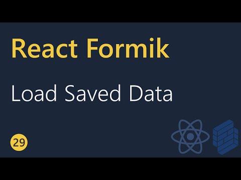React Formik Tutorial 29 Load Saved Data