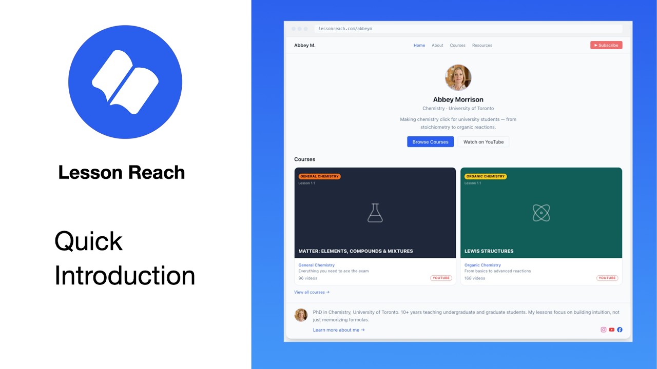 Transform YouTube Videos into Interactive Lessons with LessonReach - Boost Engagement &amp; credibility!