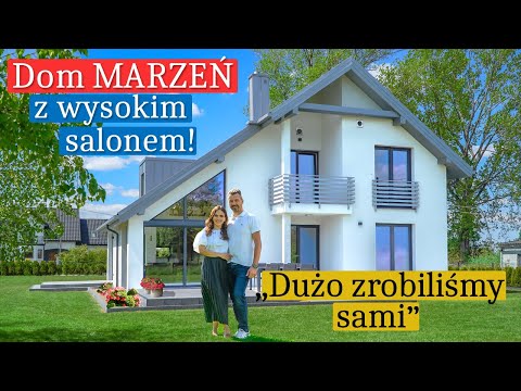 Zbudowali DOM MARZEŃ z wysokim salonem! "Dużo zrobiliśmy sami" 🏠 Nowoczesny dom dla rodziny 2+2