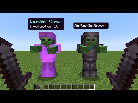 protection IV leather armor vs netherite armor