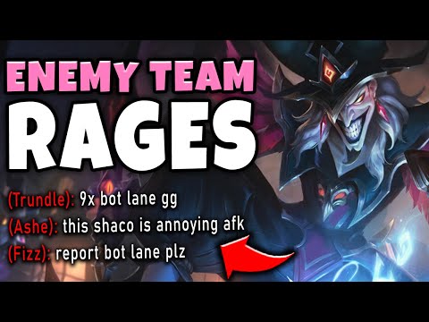 SHACO GOD CAUSES HILARIOUS FREAK OUT!! (THEY RAGE QUIT) - Pink Ward Shaco