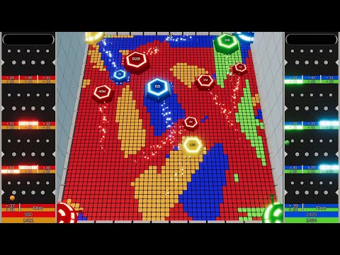 Multiply X Territory War : 4 Player #ffa - Marble Race in Unity