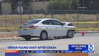 Driver found with gunshot wound after deadly crash at March Air Reserve Base