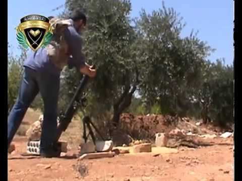 استهداف  قوات النظام بقذائف الهاون من قبل لواء الحرية الإسلامي في معمل القرميد في محافظة إدلب