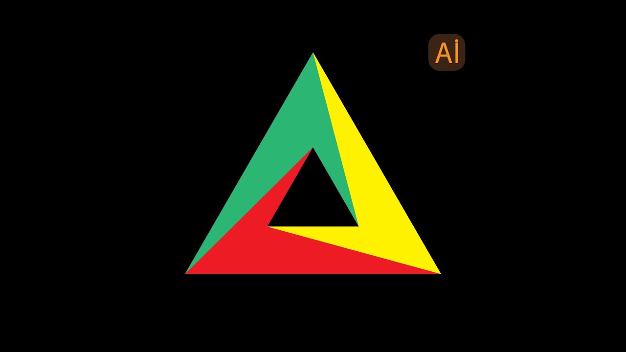 simpel Triangle LoGo Tutorial #shorts