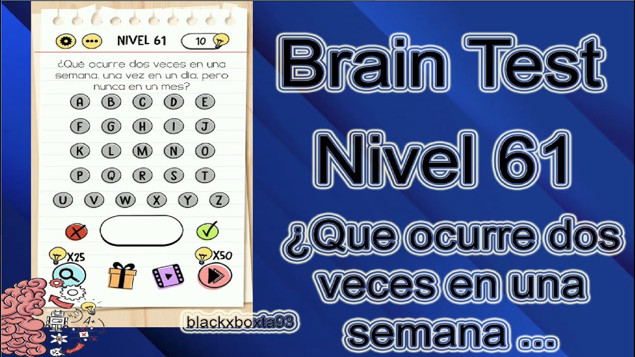 Brain Test | Nivel 61 | Que ocurre dos veces en una semana ... | Explicado Español | blackxboxta93