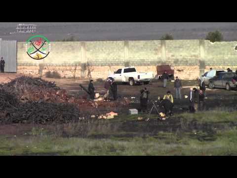 استهداف تجمعات قوات النظام داخل مطار منغ العسكري بواسطة قذائف الهاون من قبل لواء سيوف الشام