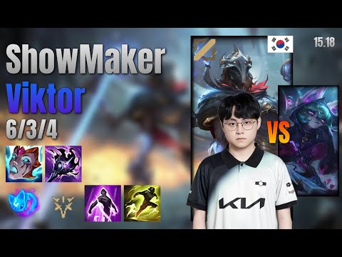 ShowMaker Mid Viktor vs Vex lol KR solo rank Full Game 15.18 | 쇼메이커 빅토르 vs 벡스