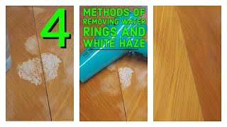 Removing White Rings & Milky Haze From Furniture Finishes - 4 Methods