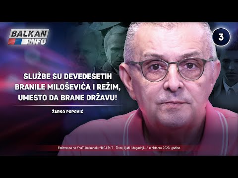 INTERVJU: Žarko Popović - Službe su branile Miloševića i režim, umesto da brane državu! (29.10.2023)