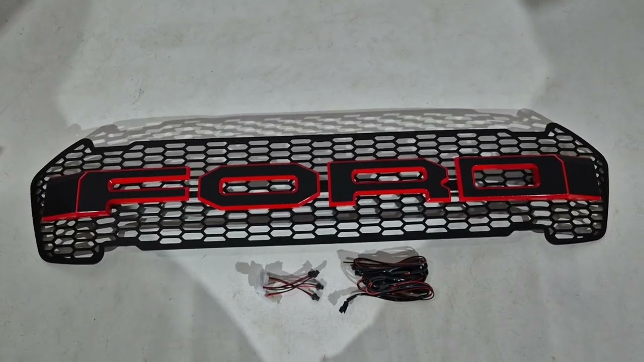 Передняя решетка (2015-2018, Красный, LED) Video 1