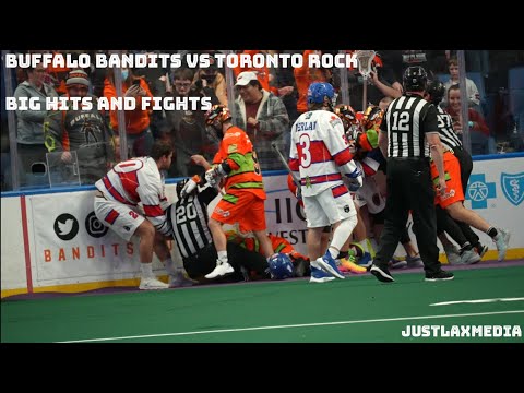 NLL Fights and Big Hits - Buffalo Bandits vs Toronto Rock