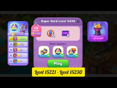 Gardenscapes ( Level 15221 - Level 15230 ) - All Puzzles - Gameplay