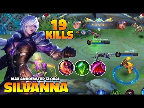 19 KILLS!! SILVANNA CRAZY DAMAGE | YOU CAN'T ESCAPE ME |SILVANNA BEST BUILD 2023 | MLBB ~ Max Andrew