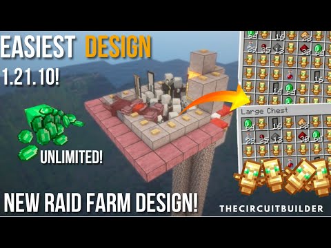 ⚔️ Minecraft Raid Farm Tutorial | Easiest Design | Easy & Fast Farm  I 1.21.10💨